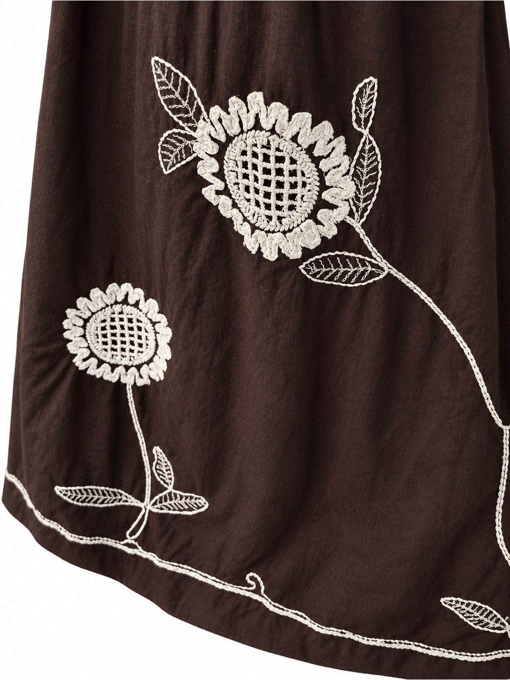 Speed Control New York 3X Brown Embroidered Cotton Boho Maxi Dres - Picture 5 of 5
